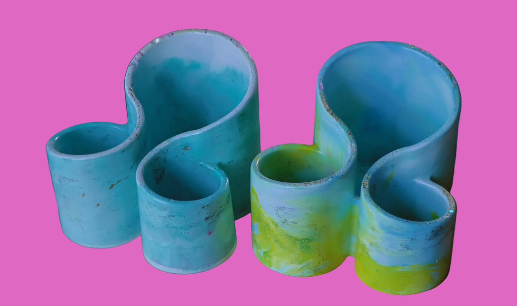 Cement Makeup Brushes/Pen Organizer