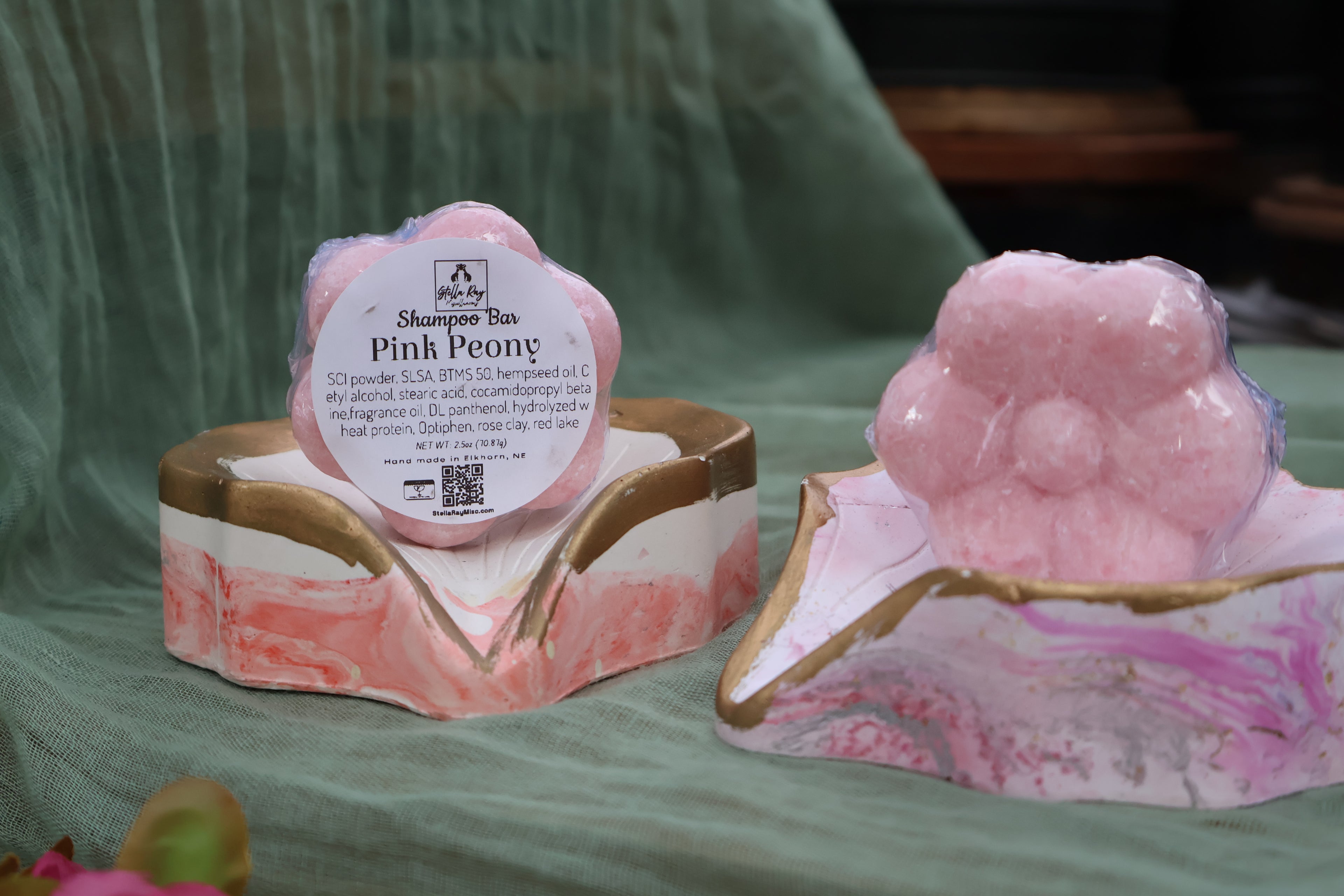 Pink Peony Shampoo Bar