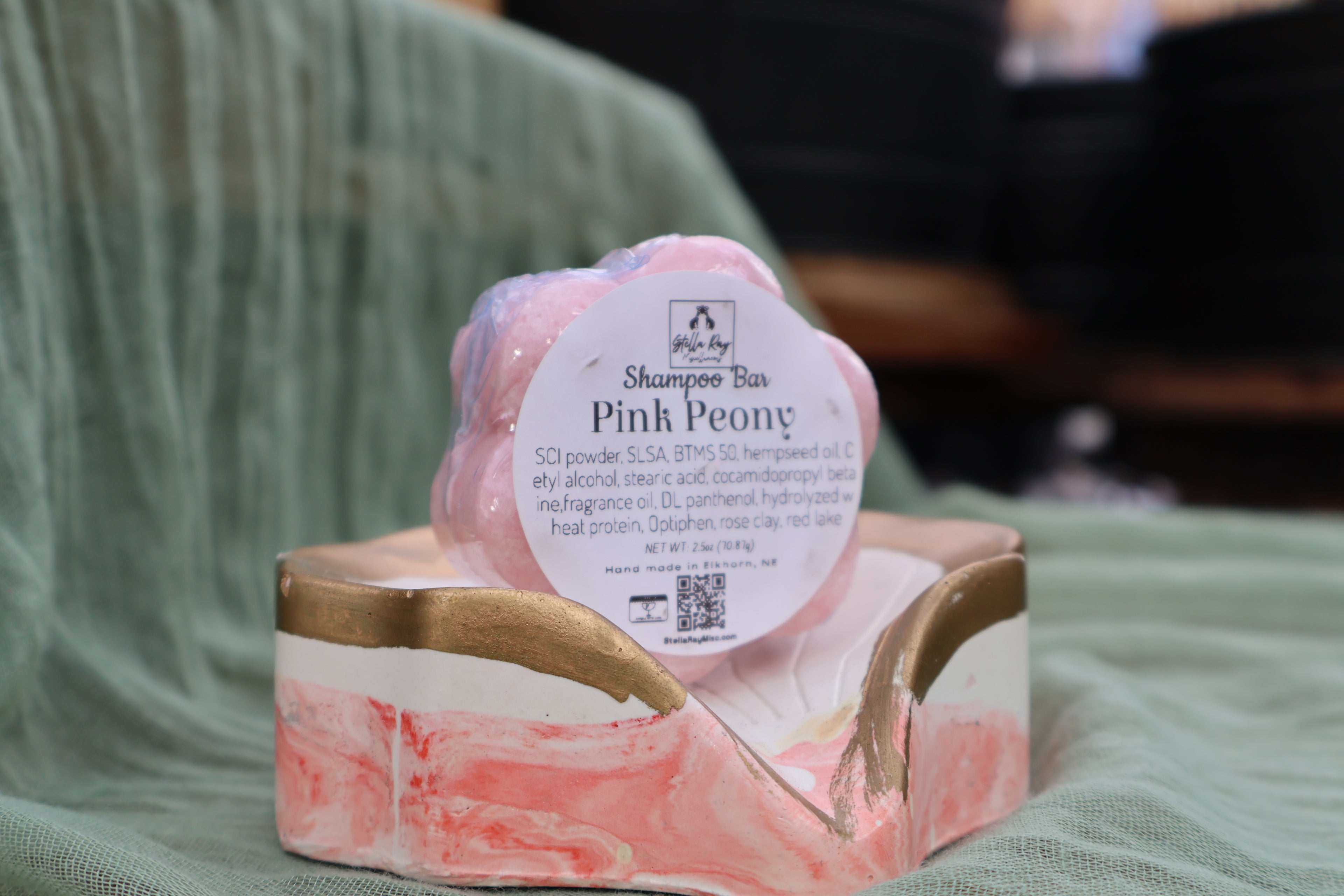 Pink Peony Shampoo Bar