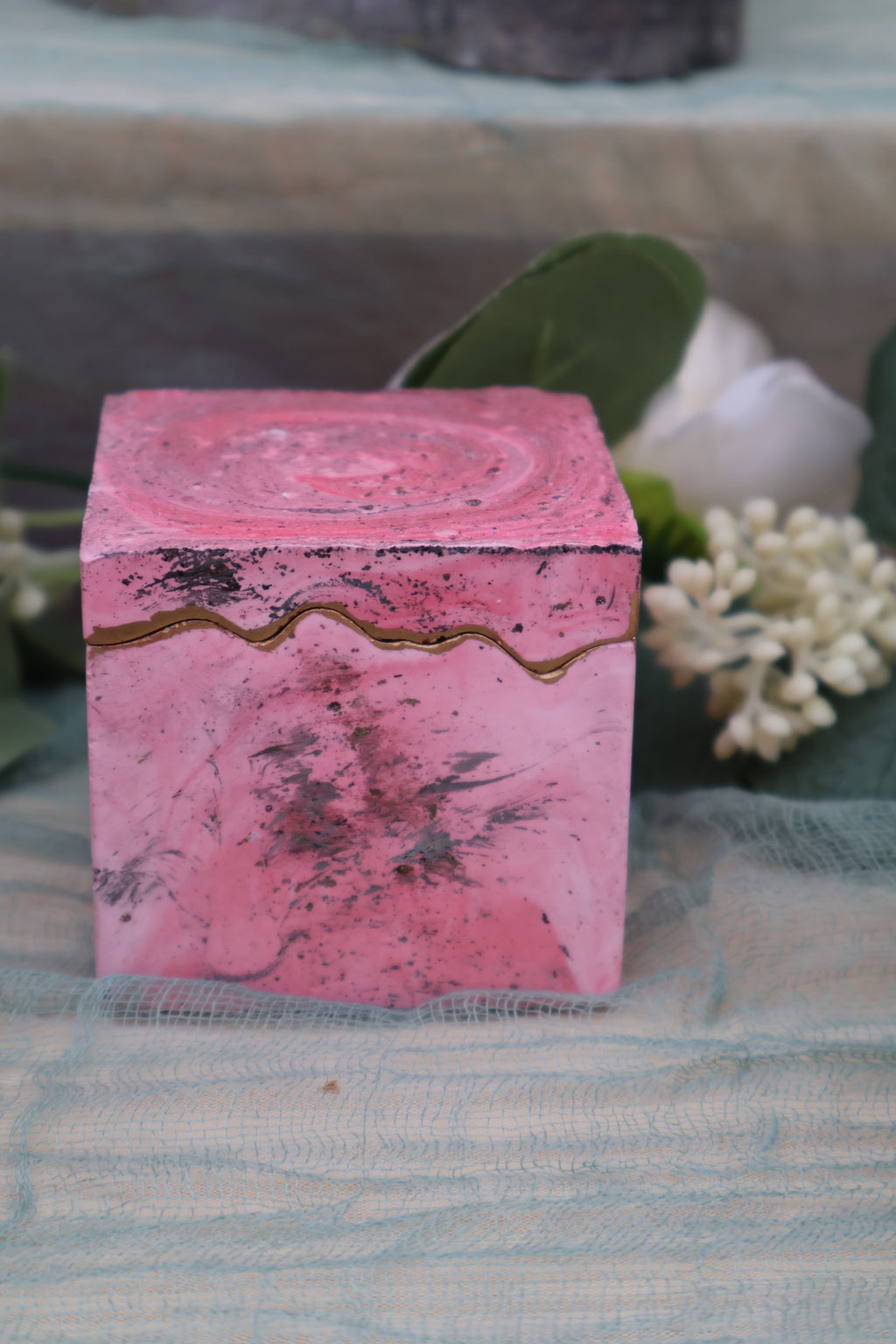 Puzzle Box Candles | 3 oz Hand-Poured Scented Candle | Cement Vessel | Stella Ray Miscellaneous