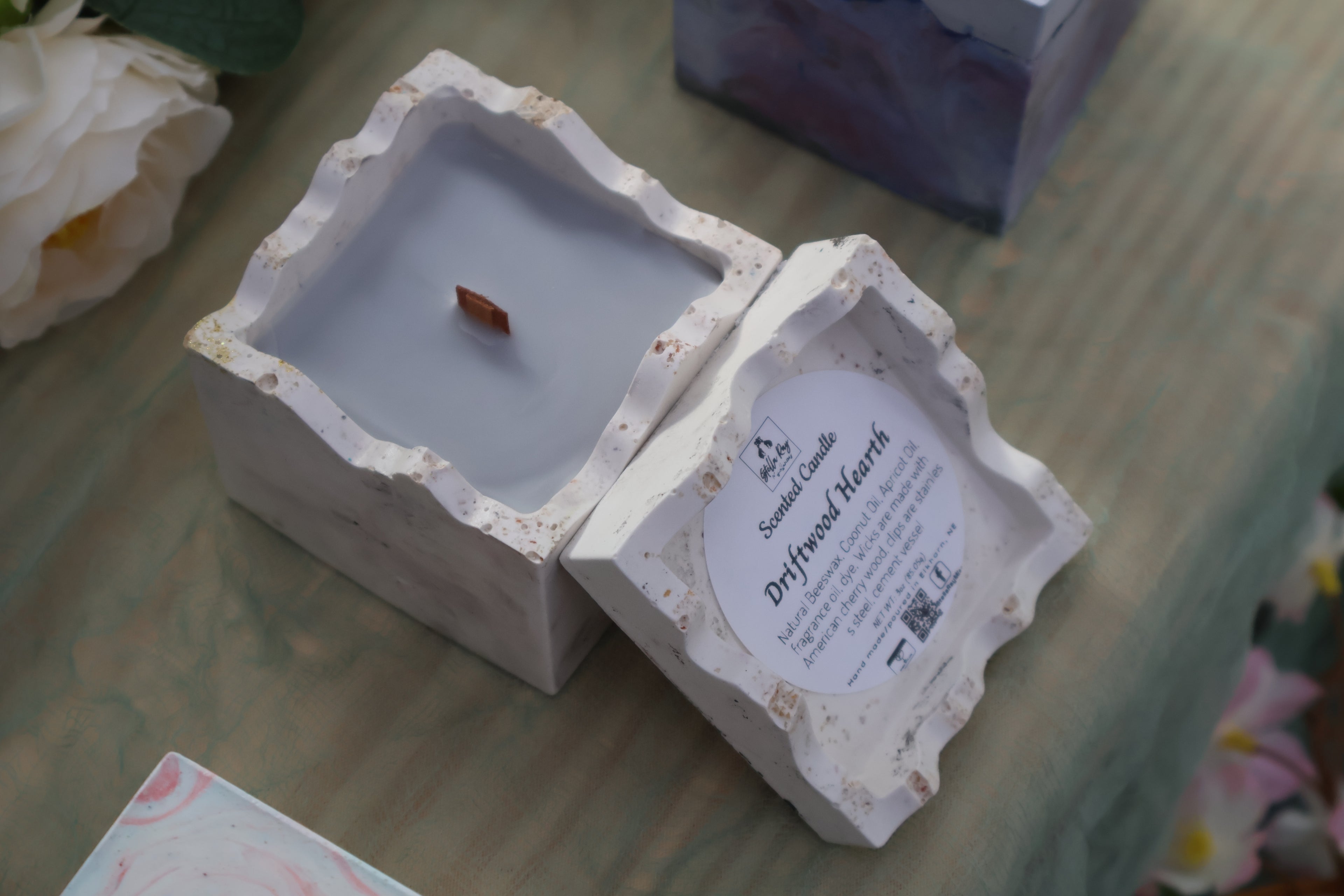 Puzzle Box Candles | 3 oz Hand-Poured Scented Candle | Cement Vessel | Stella Ray Miscellaneous