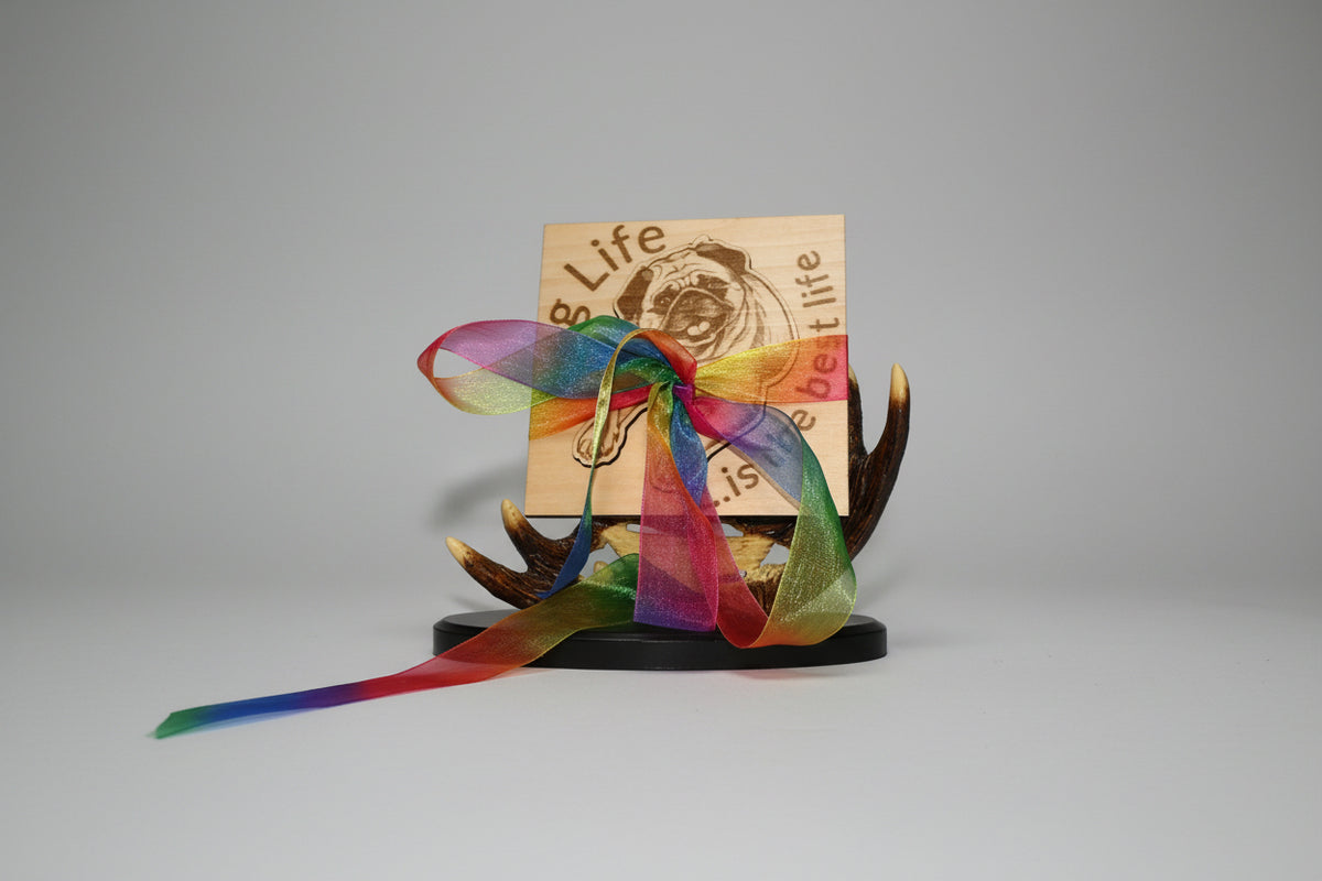 Pug Life Wood Pop-Up Card