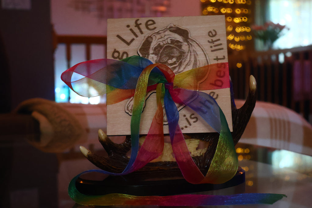Pug Life Wood Pop-Up Card