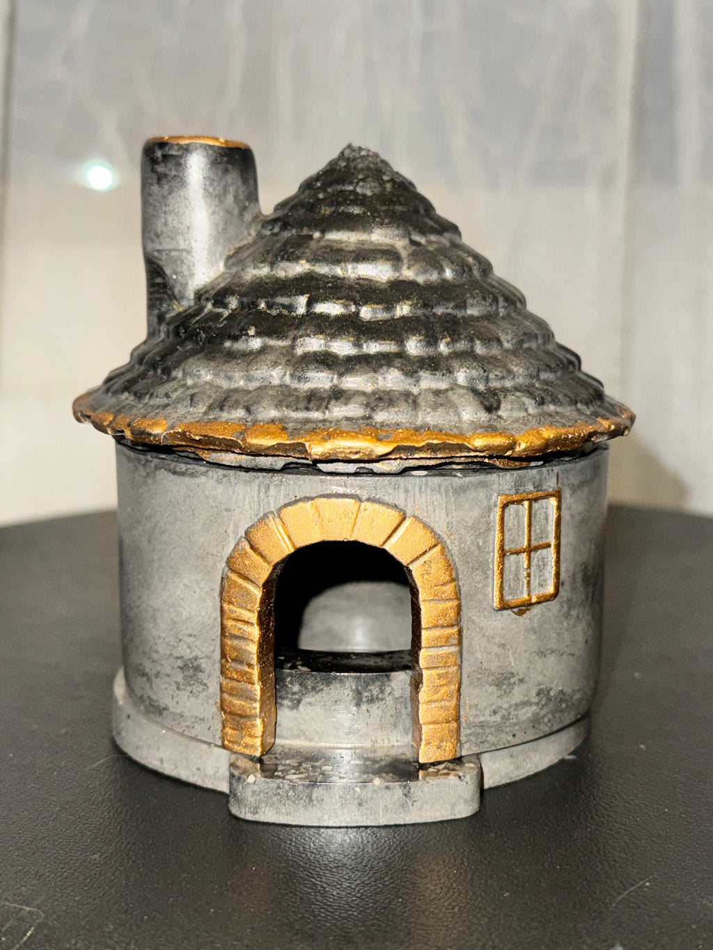 3 piece House- Cement Incense Cone Holder