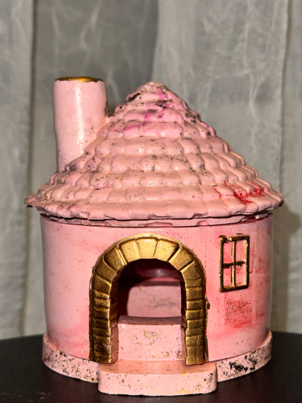 3 piece House- Cement Incense Cone Holder