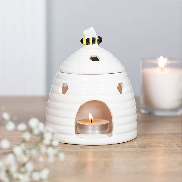 White Beehive Tealight Wax Warmer