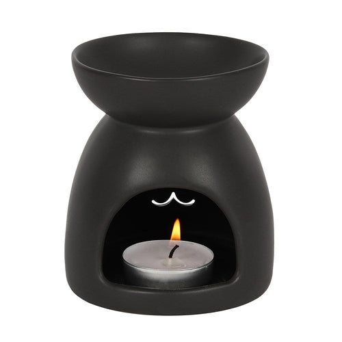 Gothic Black Cat Cut Out Oil Burner and Wax Warmer